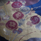 美しい蒼色の帯を使ったトートバッグ　アップサイクルバッグ　 K081