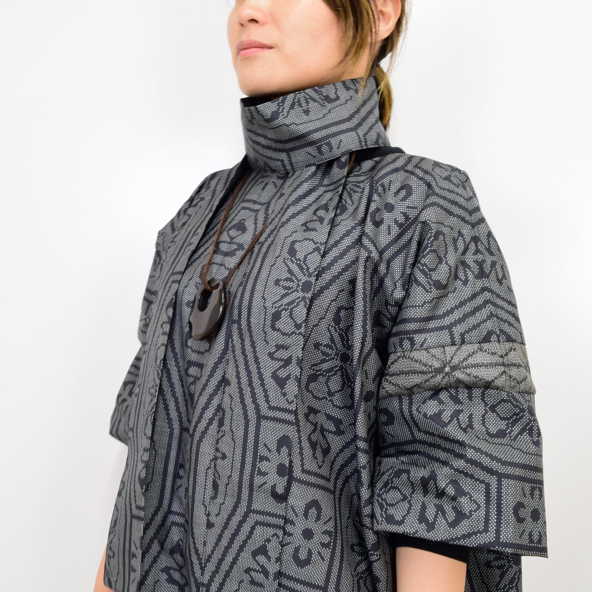 Black Dress Made with Oshima Tsumugi K200