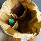 大島紬と本革使用　アップサイクルバッグ　レザーバッグ　K082