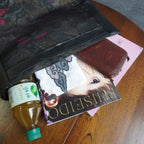 豪華な帯と紗の着物使用　レザートートバッグ　アップサイクルバッグ　K079