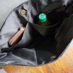 豪華な帯と紗の着物使用　レザートートバッグ　アップサイクルバッグ　K079