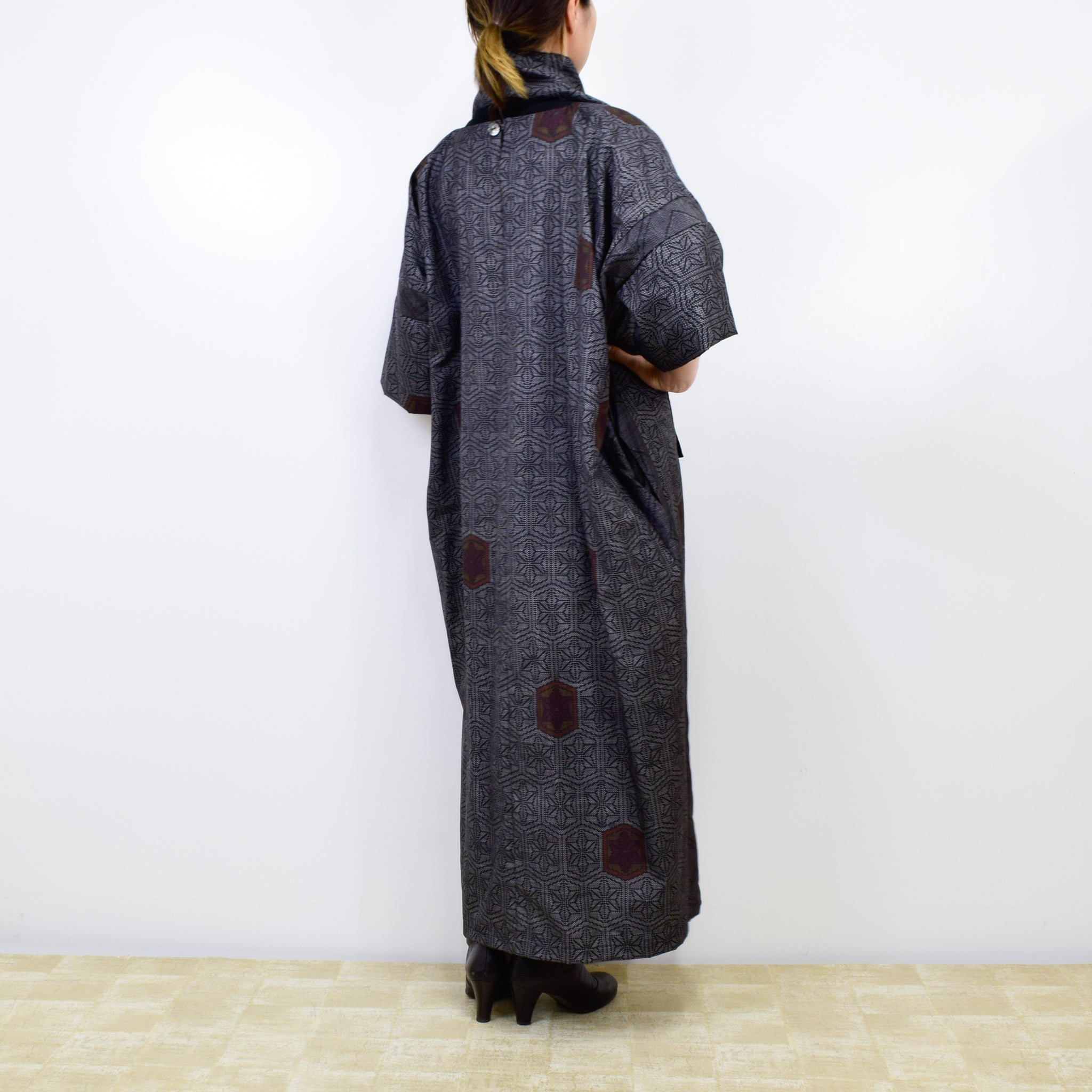 Black Dress Made with Oshima Tsumugi K200