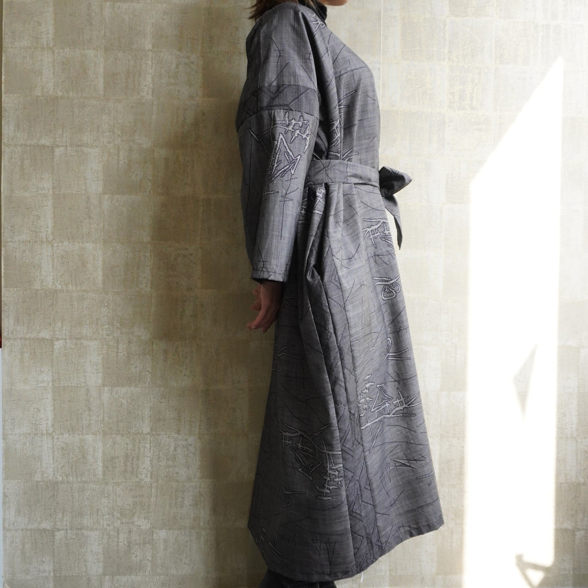 大島紬を使用したワンピース K173