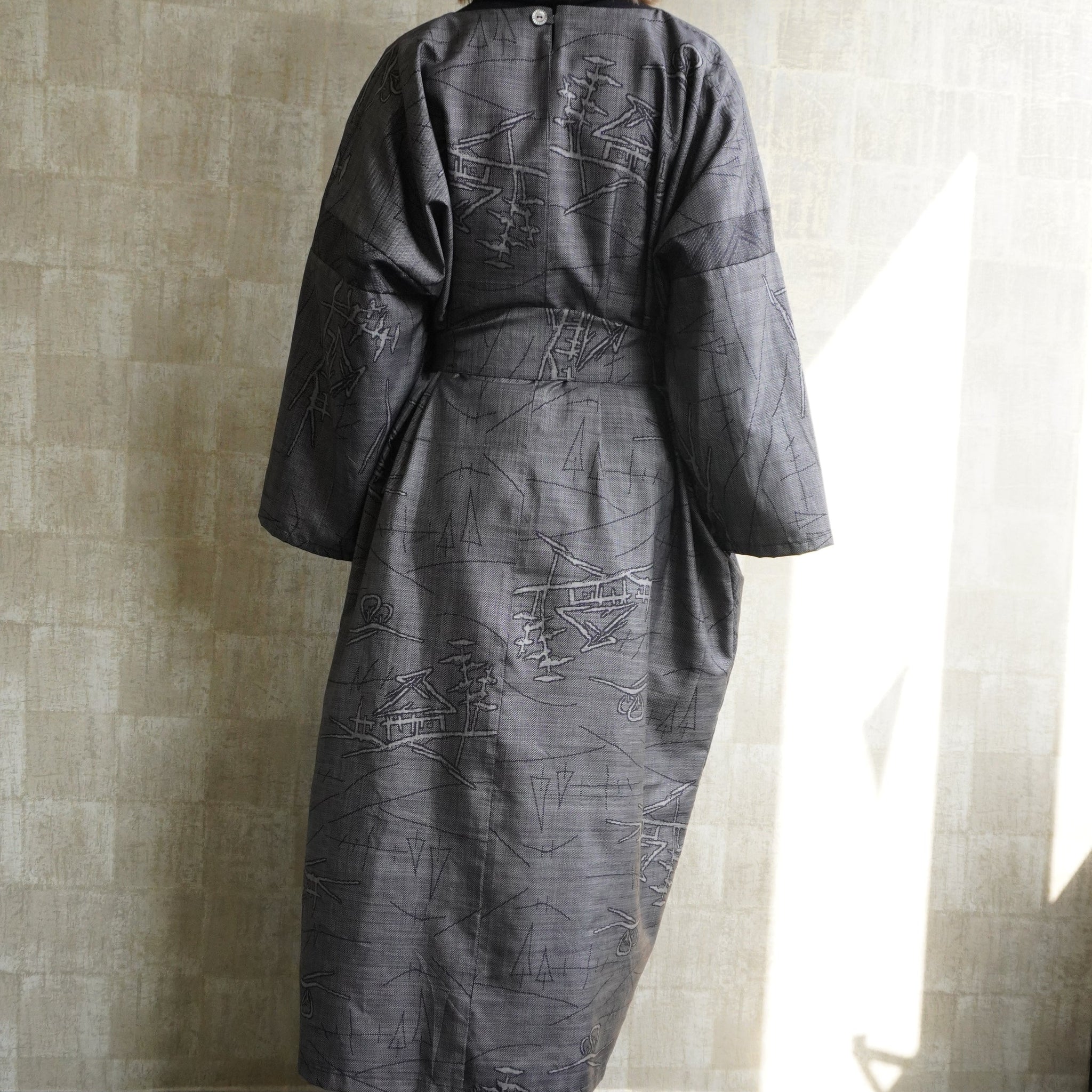 大島紬を使用したワンピース K173