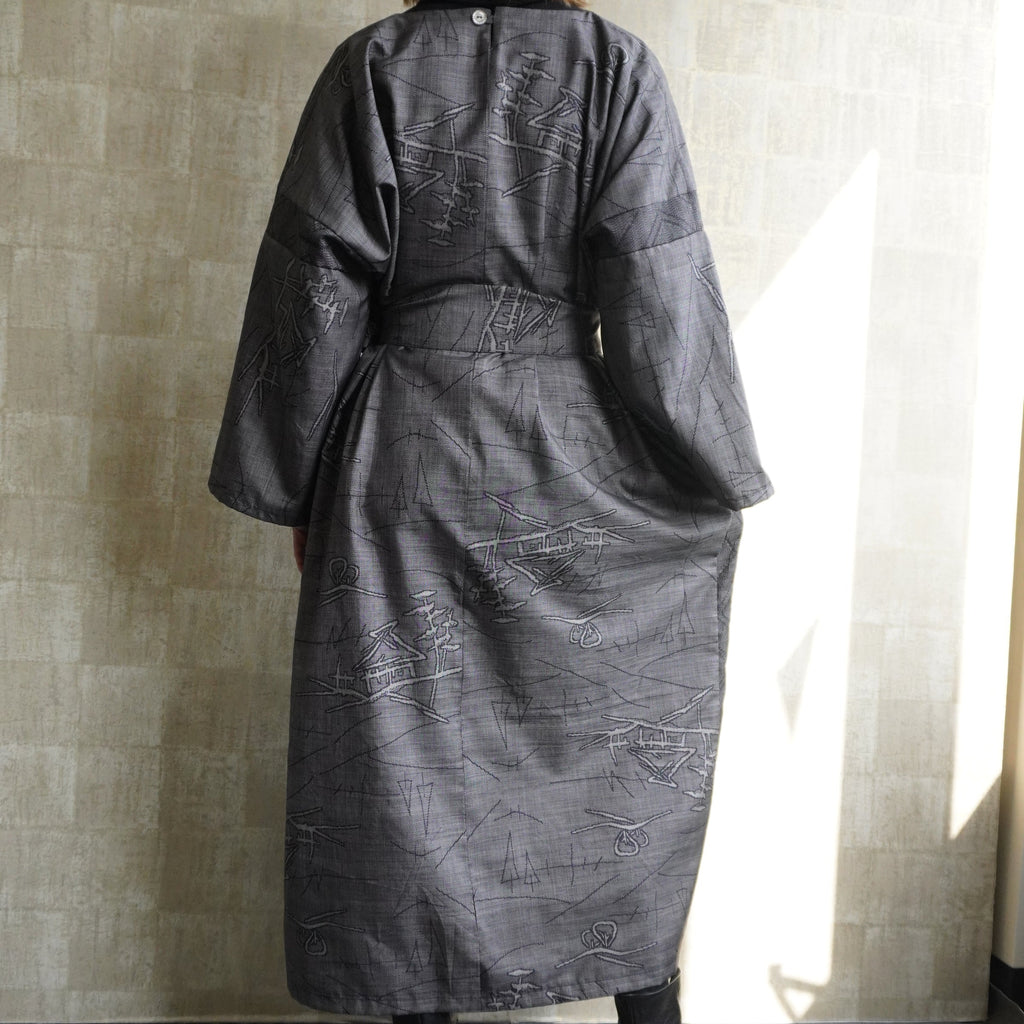 大島紬を使用したワンピース K173