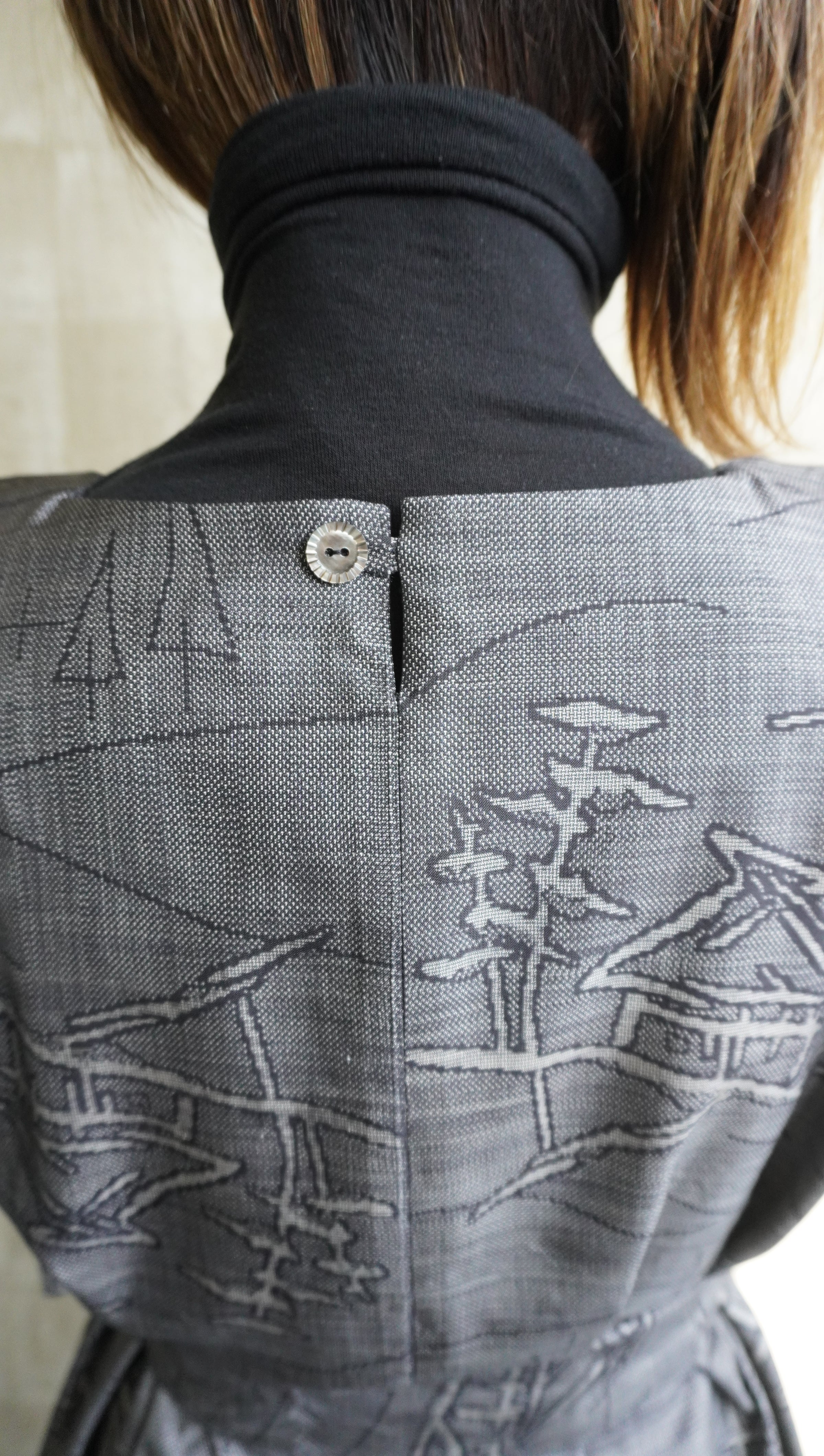 大島紬を使用したワンピース K173