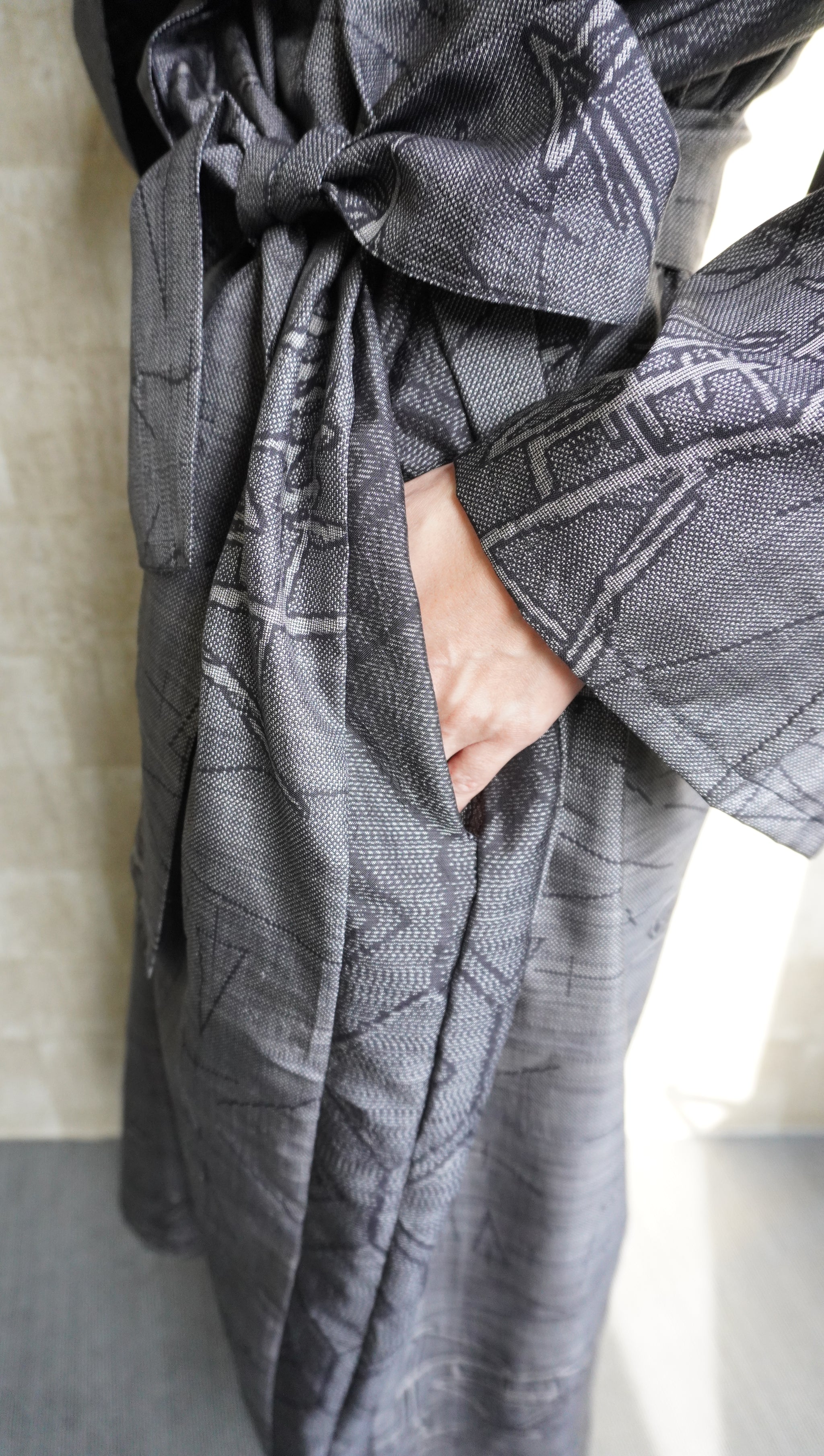 大島紬を使用したワンピース K173