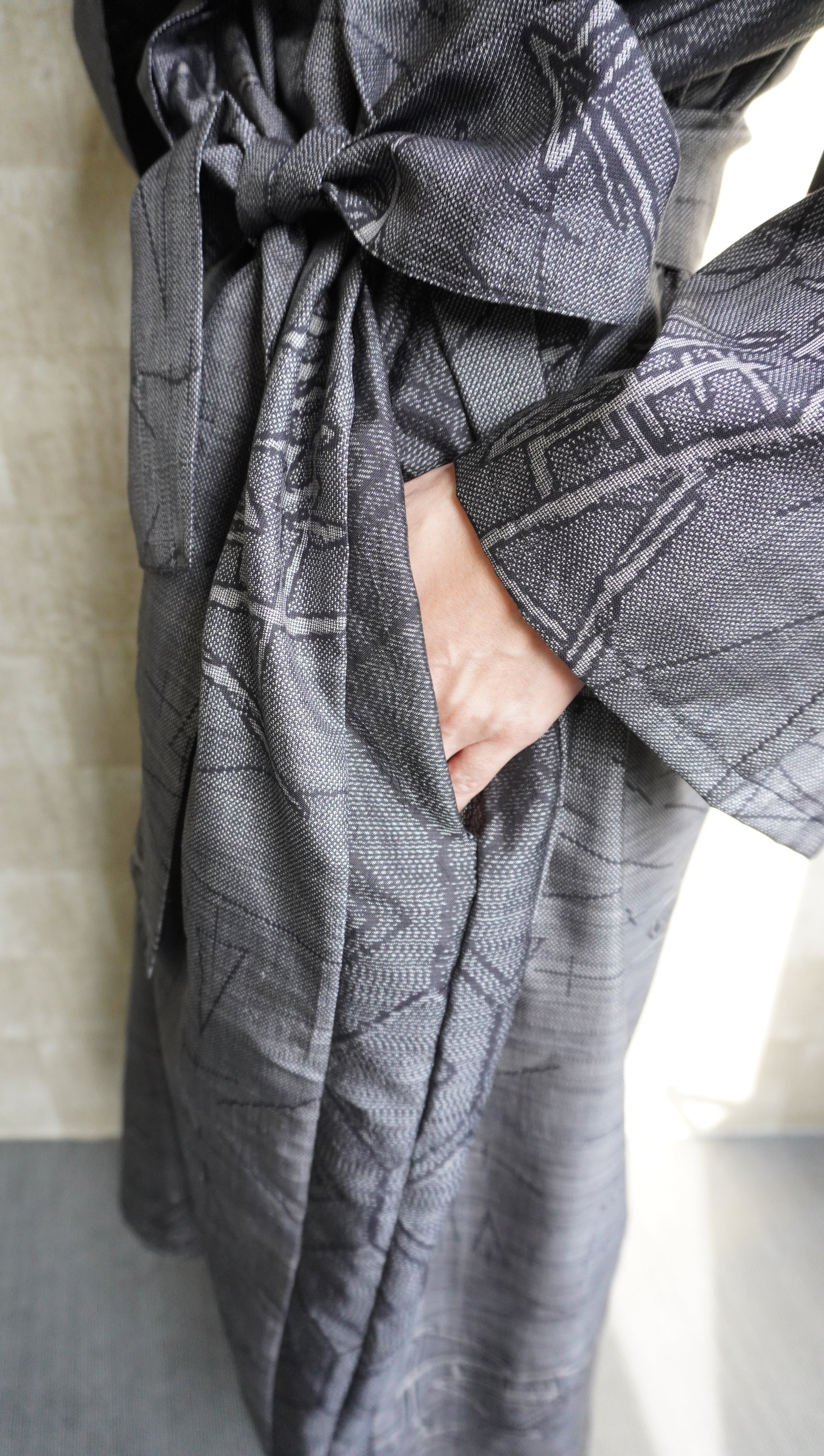 大島紬を使用したワンピース K173