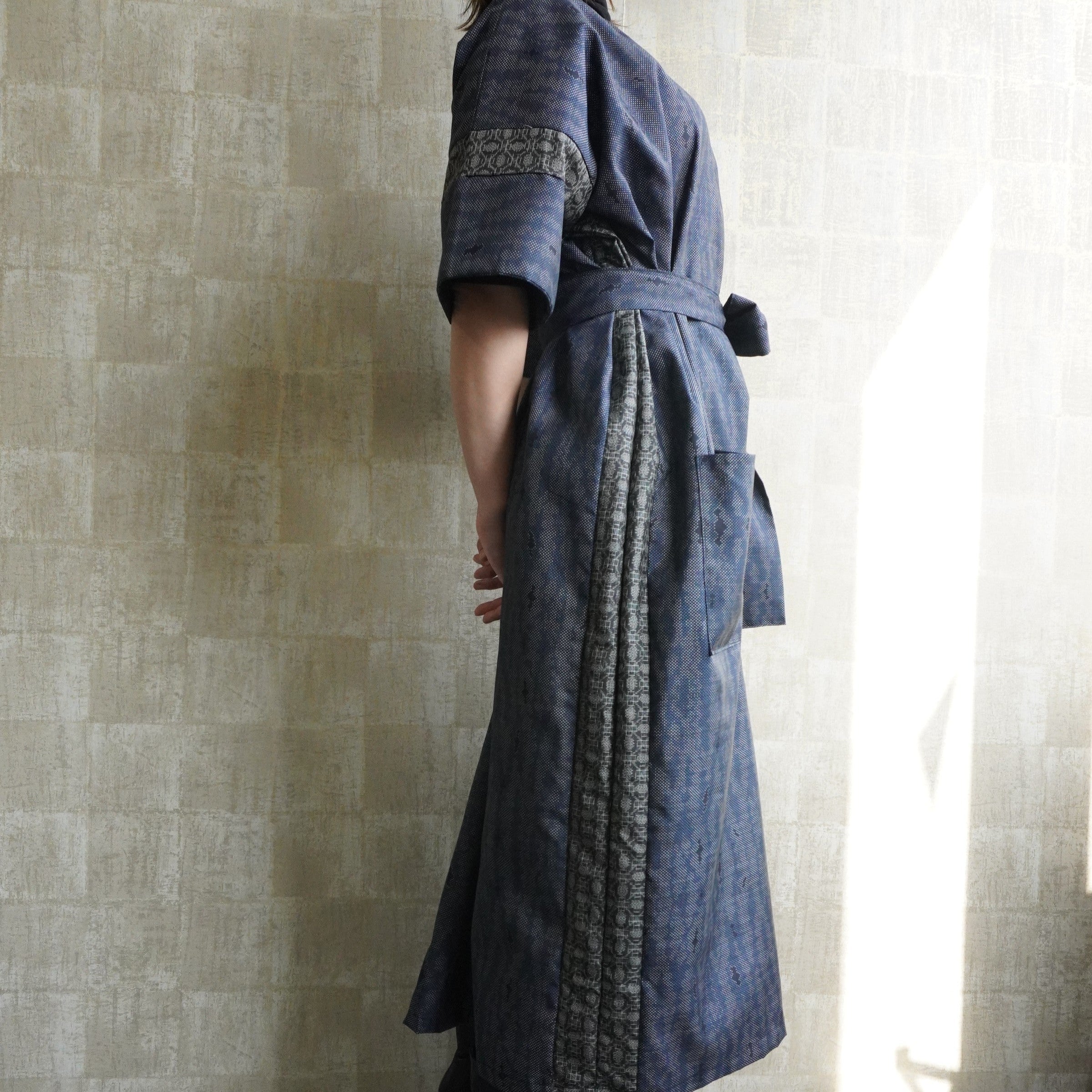 大島紬を使用したワンピース K153