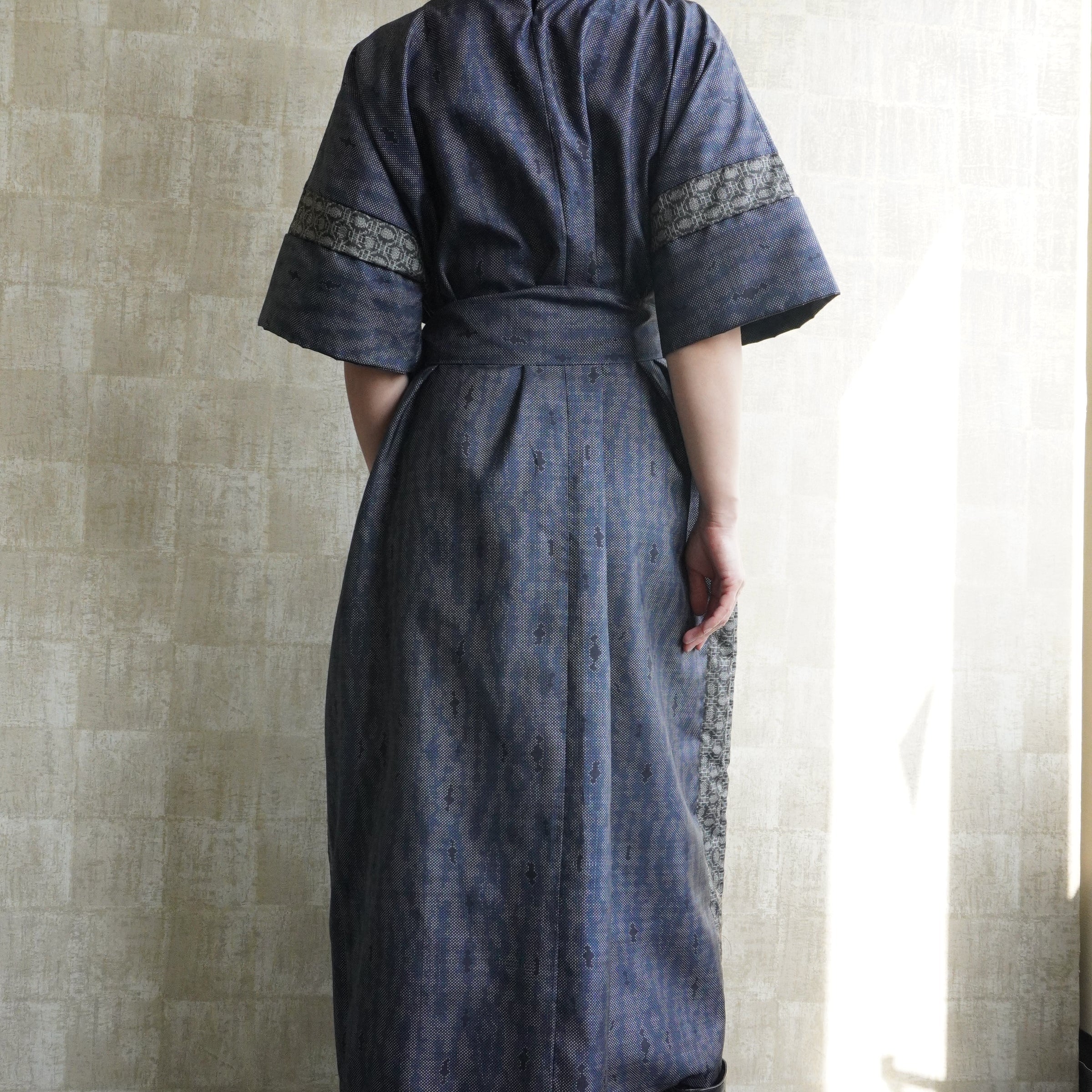 大島紬を使用したワンピース K153