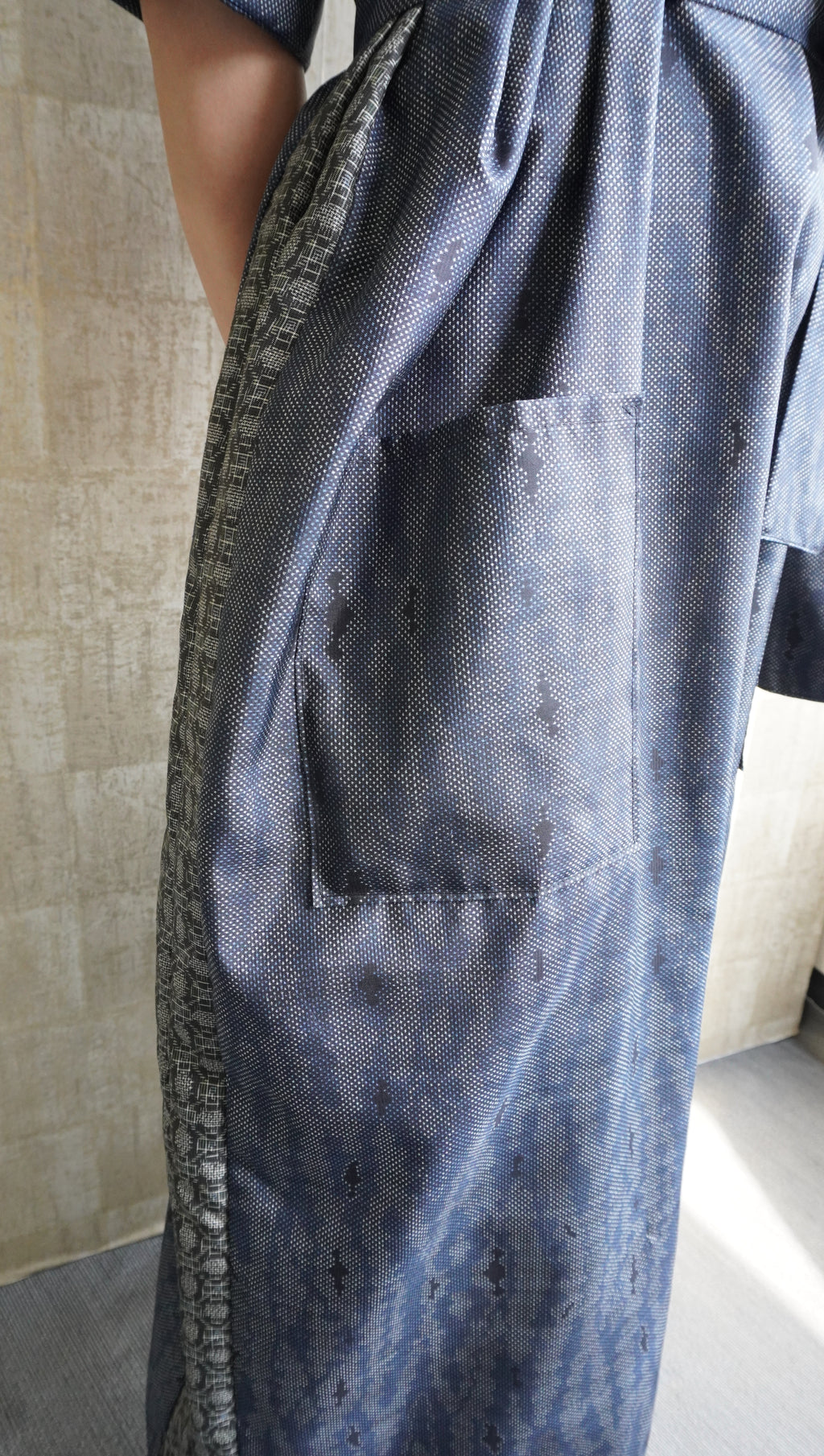 大島紬を使用したワンピース K153