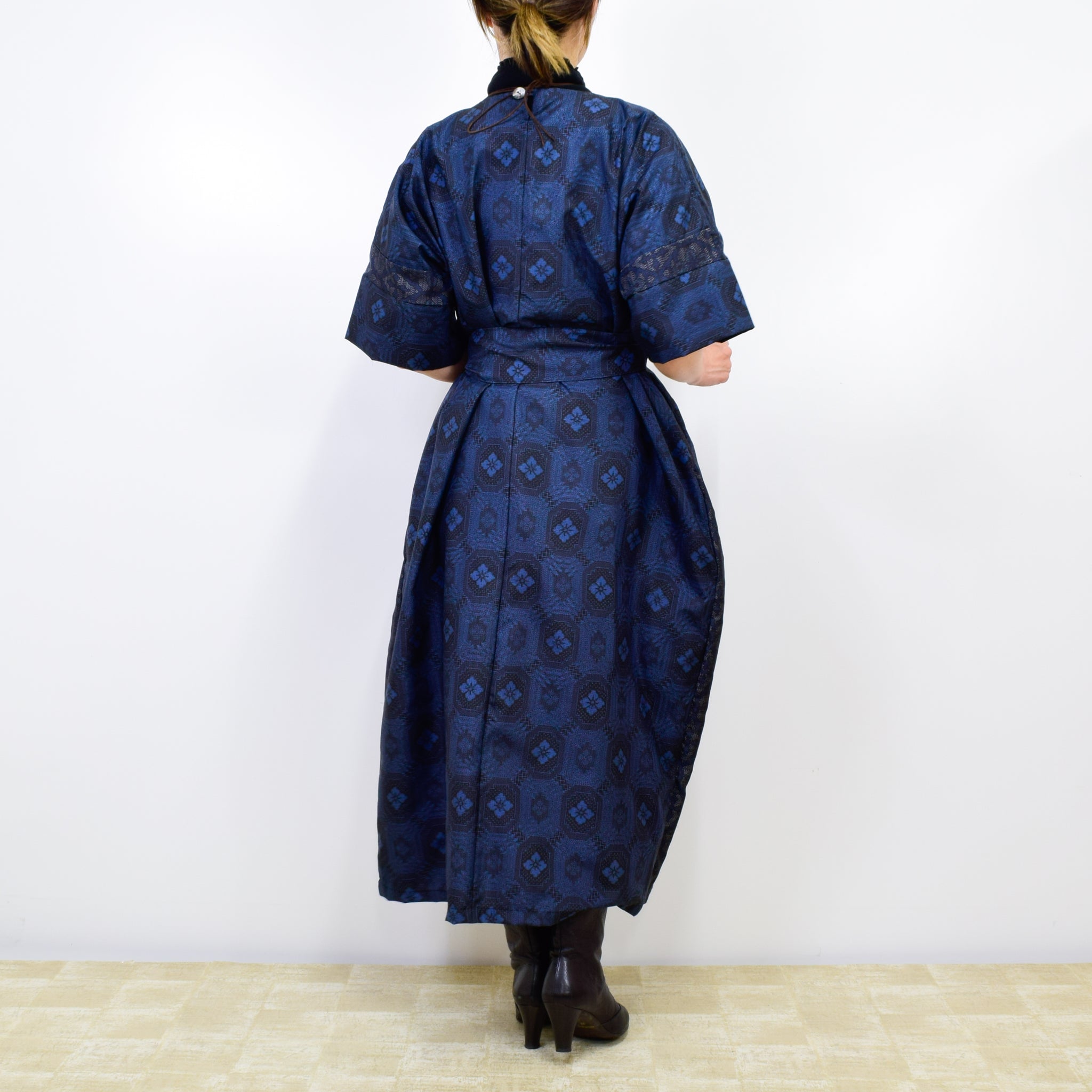 Black Dress Made with Oshima Tsumugi K200