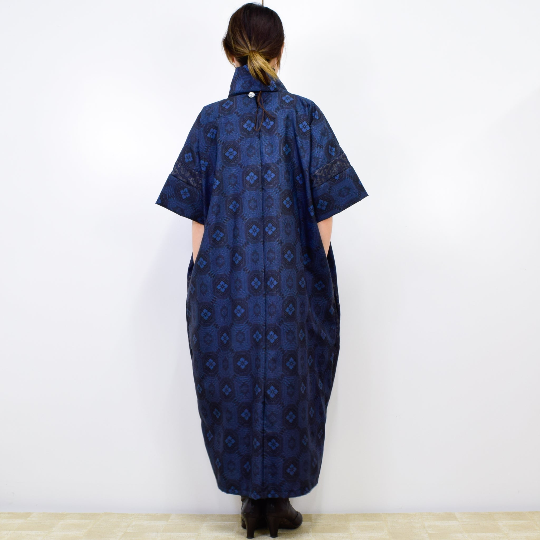 Black Dress Made with Oshima Tsumugi K200