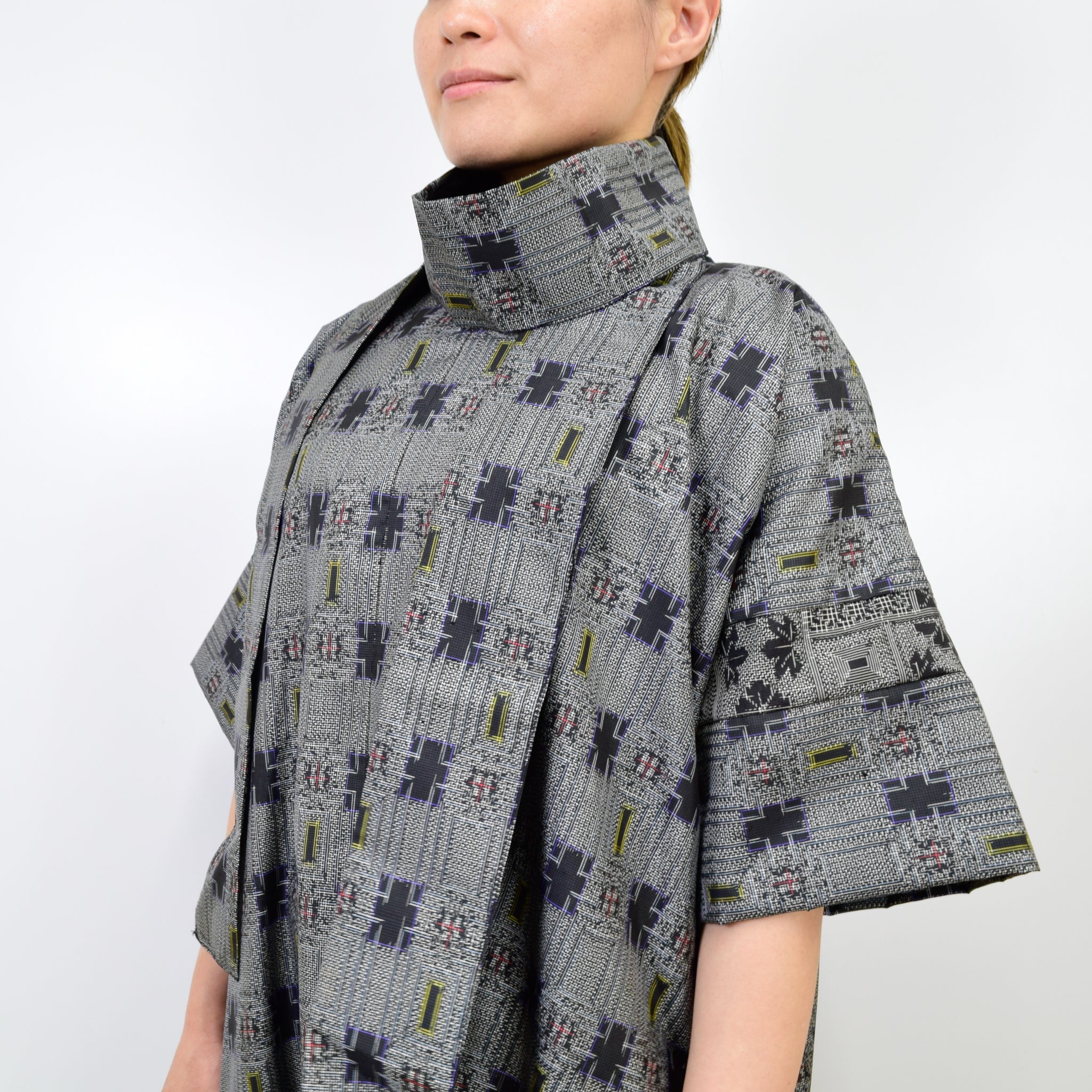 Black Dress Made with Oshima Tsumugi K200