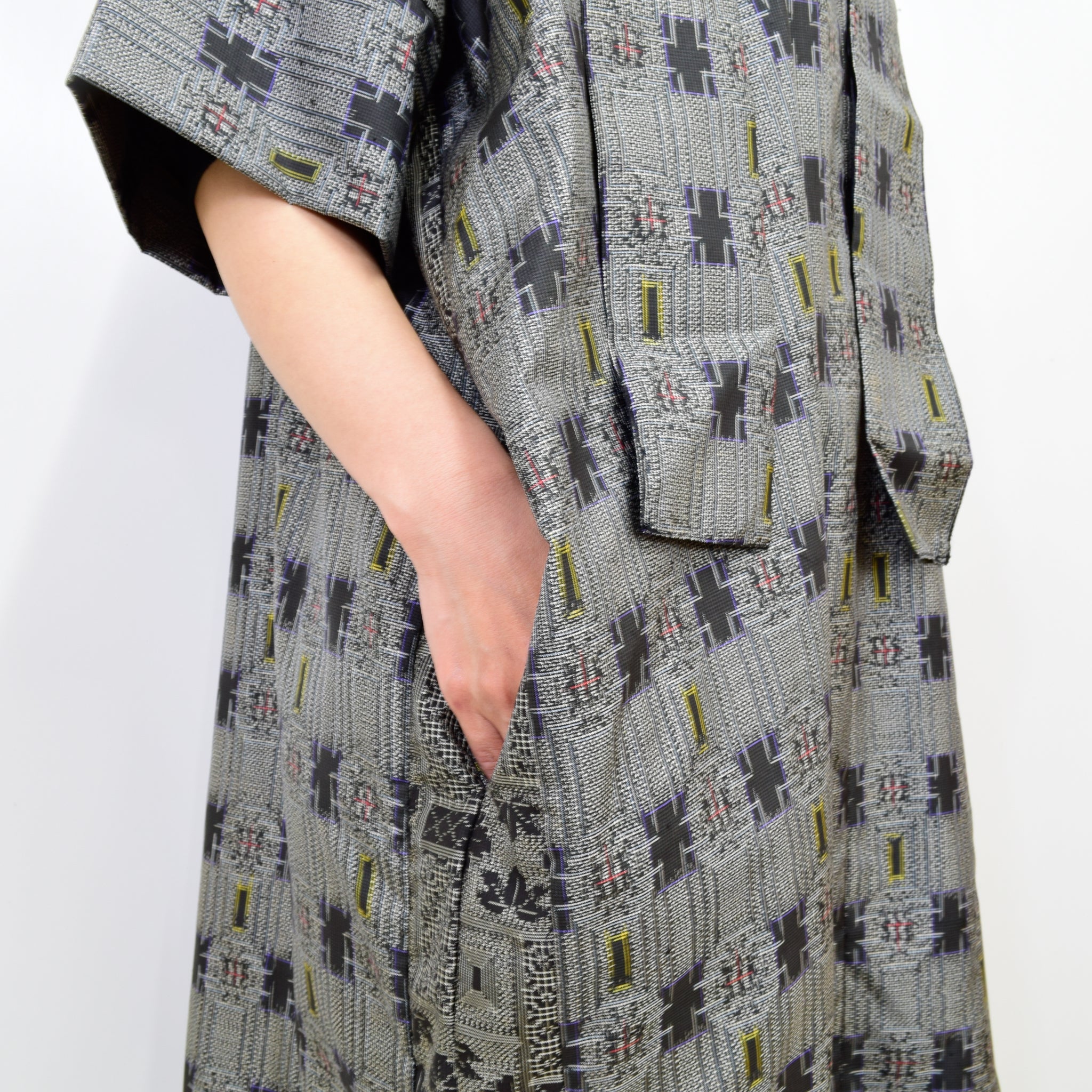 Black Dress Made with Oshima Tsumugi K200