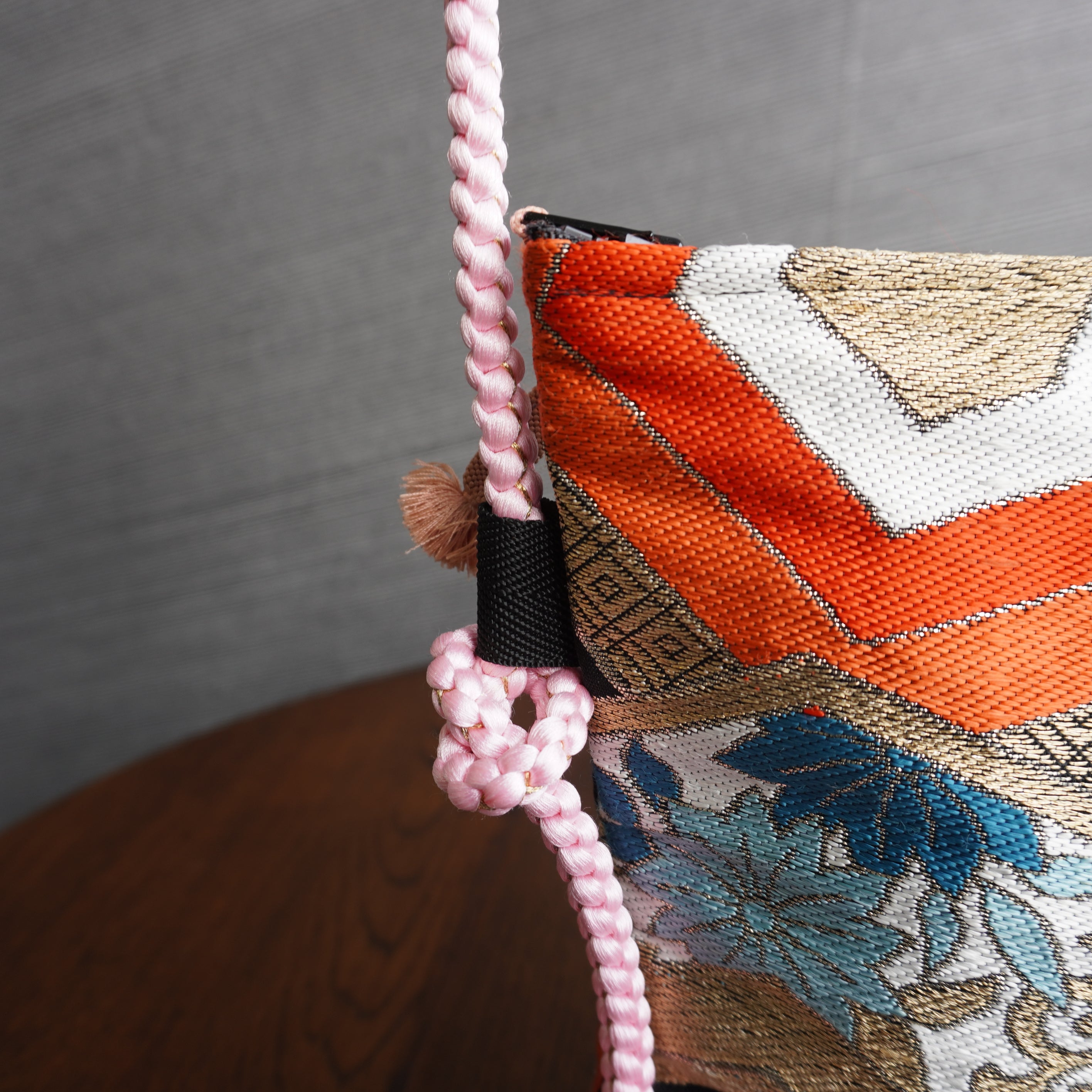 Pouch Made with Kimono Obi K008