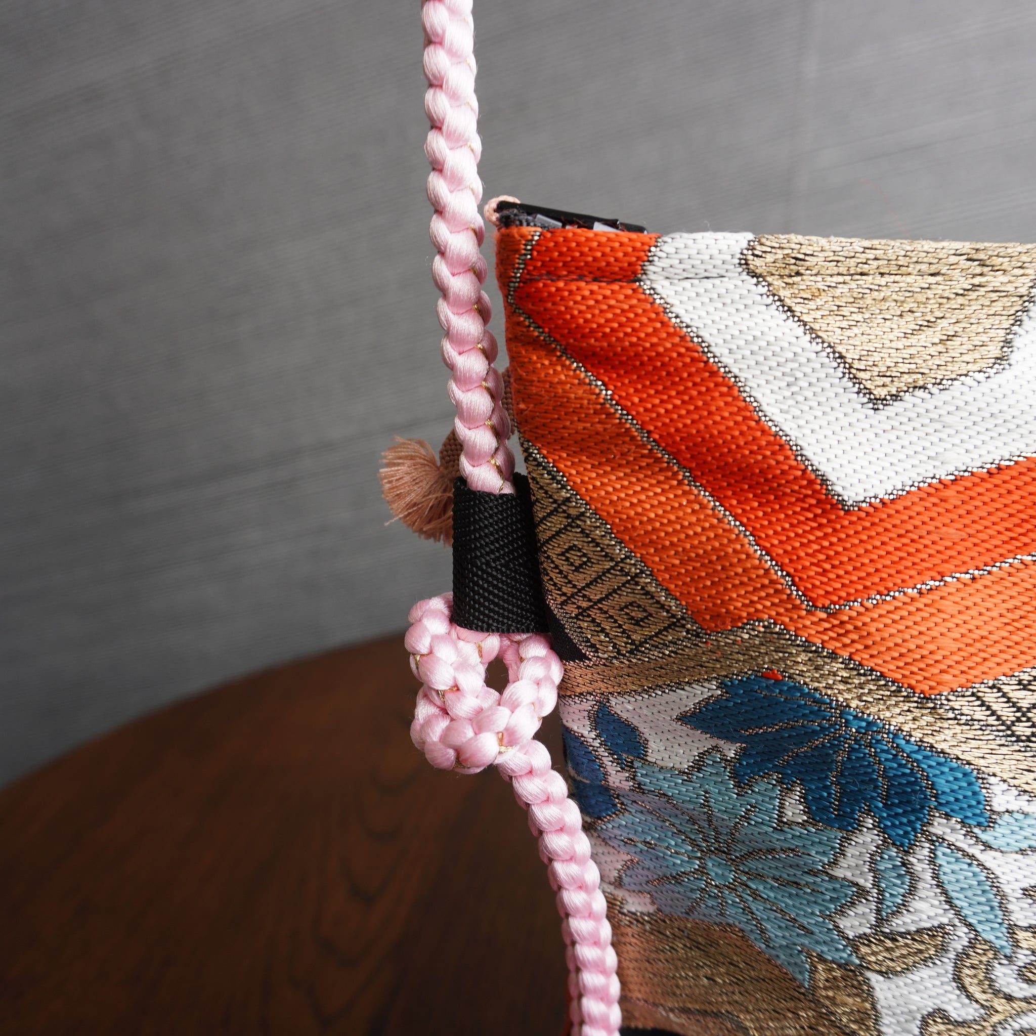 Pouch Made with Kimono Obi K008