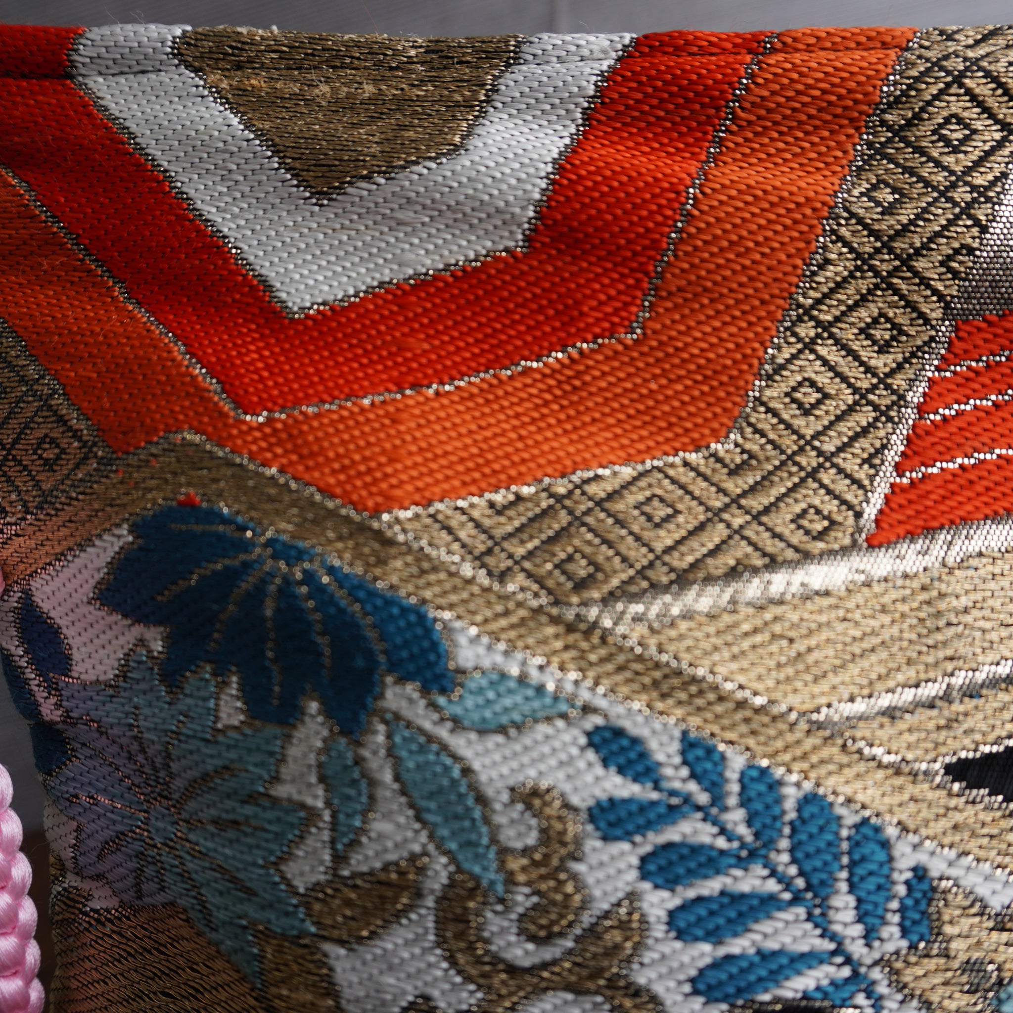Pouch Made with Kimono Obi K008