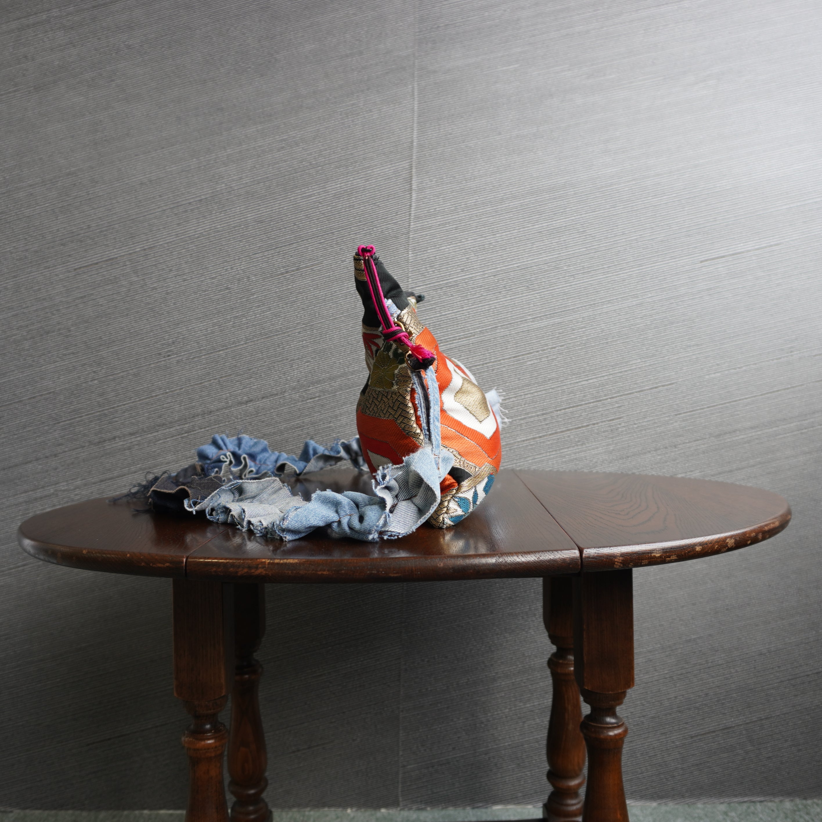 着物帯を使用したポーチ　K005