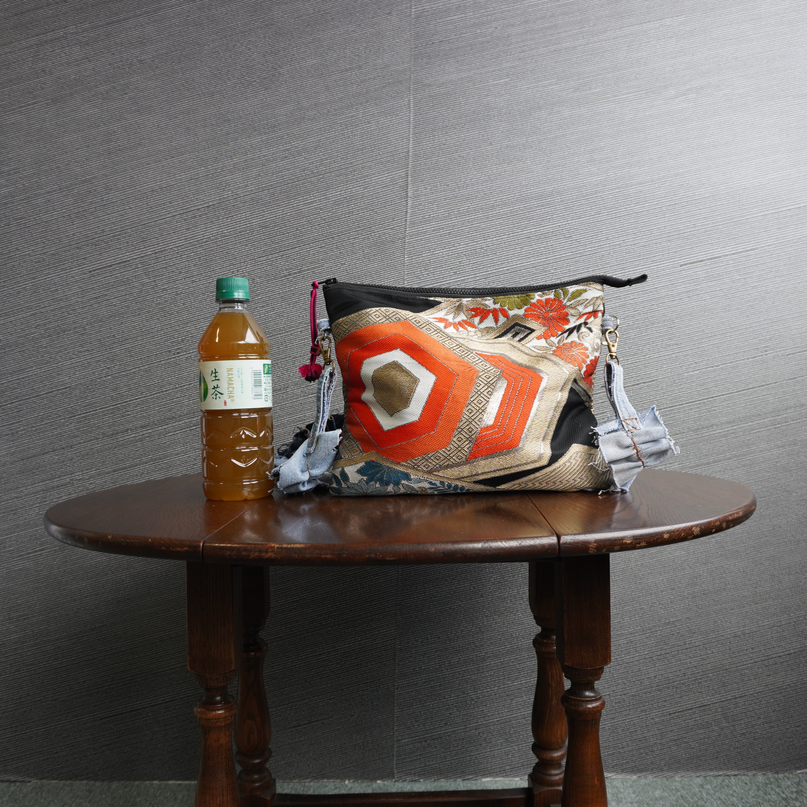 着物帯を使用したポーチ　K005