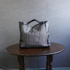 上質な着物リメイク　アップサイクルバッグ　レザーバッグ　K030