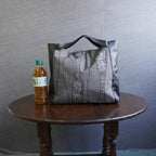 上質な着物リメイク　アップサイクルバッグ　レザーバッグ　K030