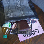 上質な着物リメイク　アップサイクルバッグ　レザーバッグ　K030