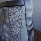 上質な着物リメイク　アップサイクルバッグ　レザーバッグ　K030