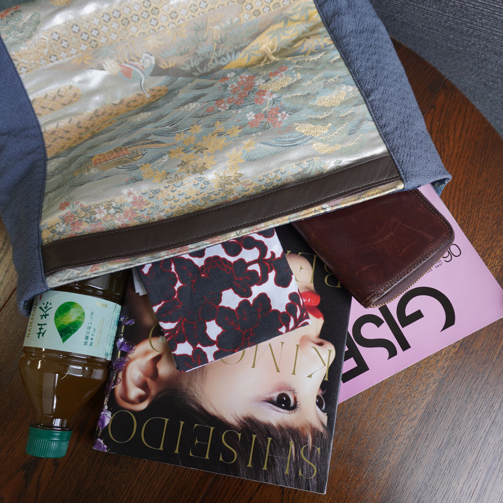 豪華な帯使用　アップサイクルバッグ　K033