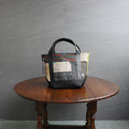 上質な着物リメイク　アップサイクルバッグ　レザーバッグ　K144