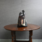 上質な着物リメイク　アップサイクルバッグ　レザーバッグ　K144