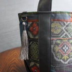 パッチワーク仕様のミニトートバッグ K146