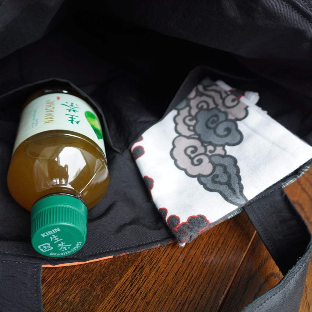 パッチワーク仕様のミニトートバッグ K146