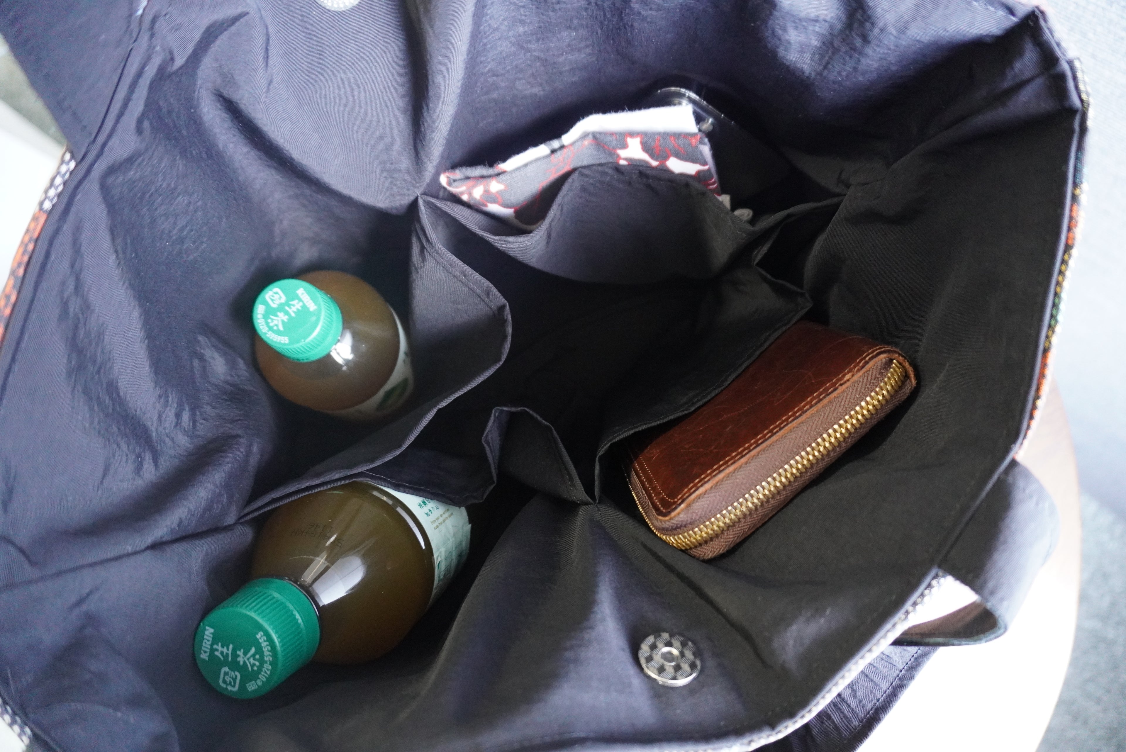 上質な着物リメイク　アップサイクルバッグ　レザーバッグ　K165