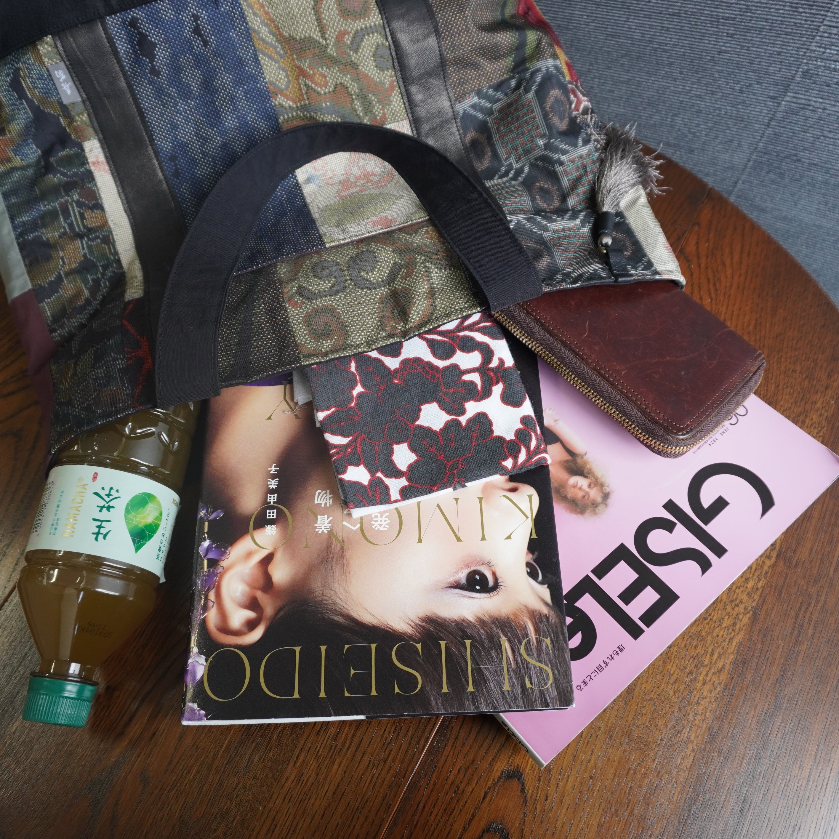 パッチワーク仕様のトートバッグ K168