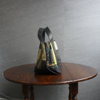 パッチワーク仕様のミニトートバッグ K169