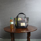 パッチワーク仕様のミニトートバッグ K169