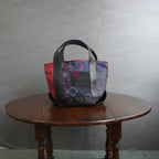 上質な着物リメイク　アップサイクルバッグ　レザーバッグ　K170