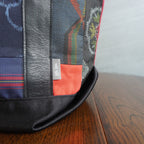 上質な着物リメイク　アップサイクルバッグ　レザーバッグ　K170