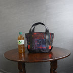 上質な着物リメイク　アップサイクルバッグ　レザーバッグ　K170