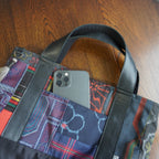 上質な着物リメイク　アップサイクルバッグ　レザーバッグ　K170