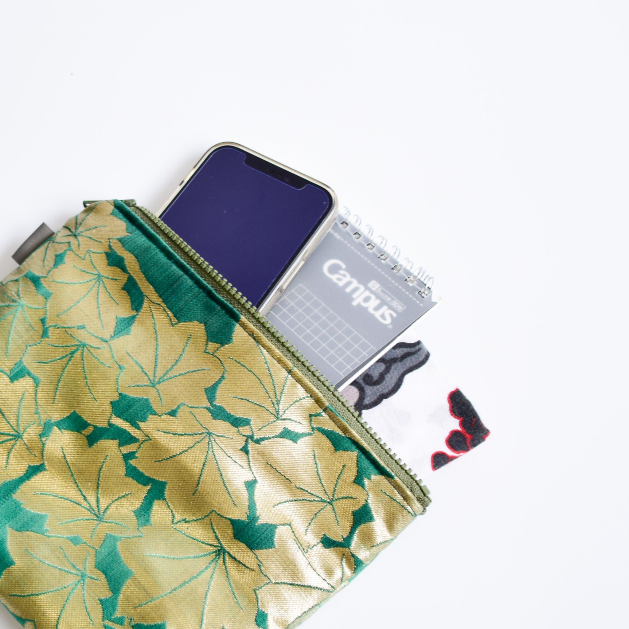 Pouch using kimono obi K228