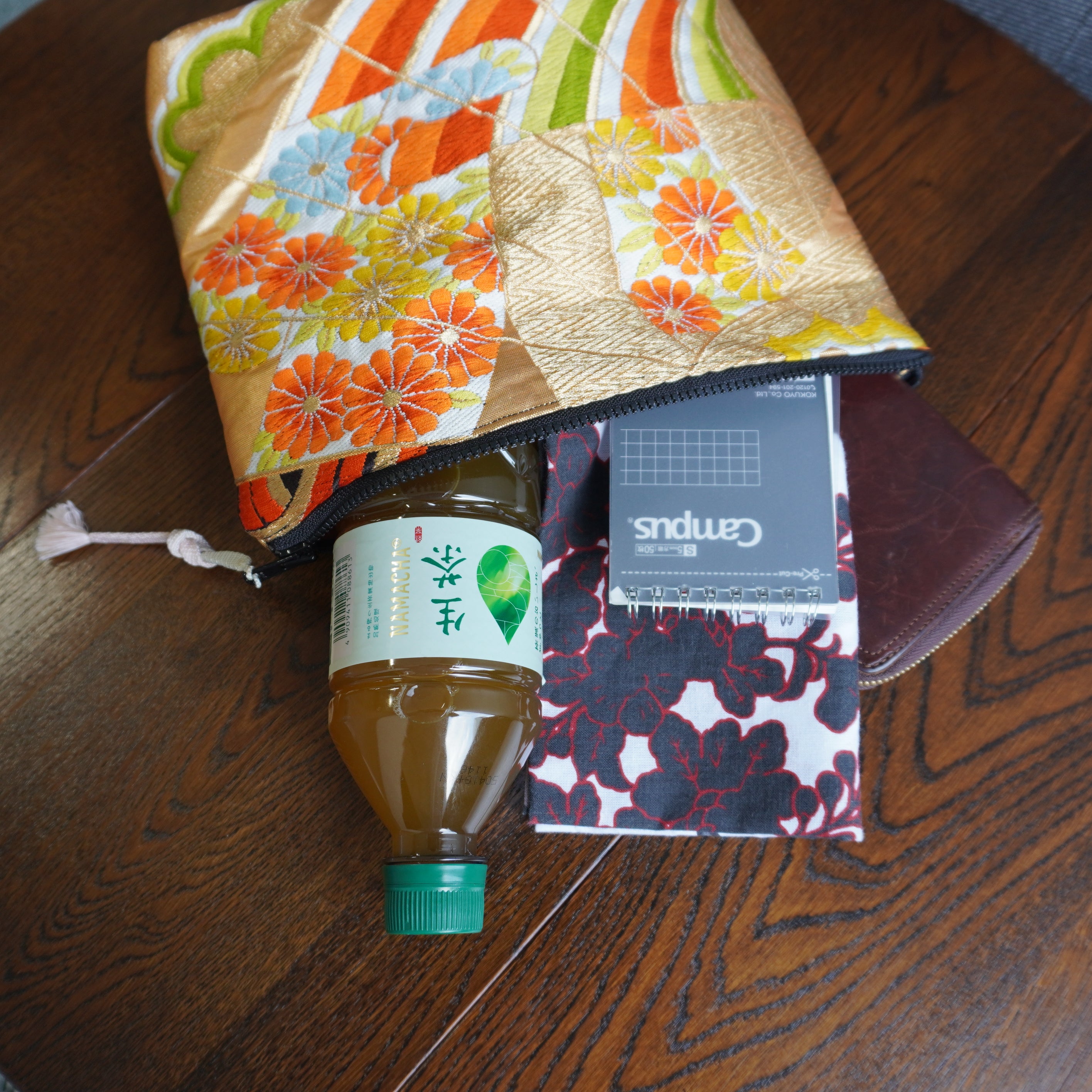 着物帯を使用したポーチ　K155