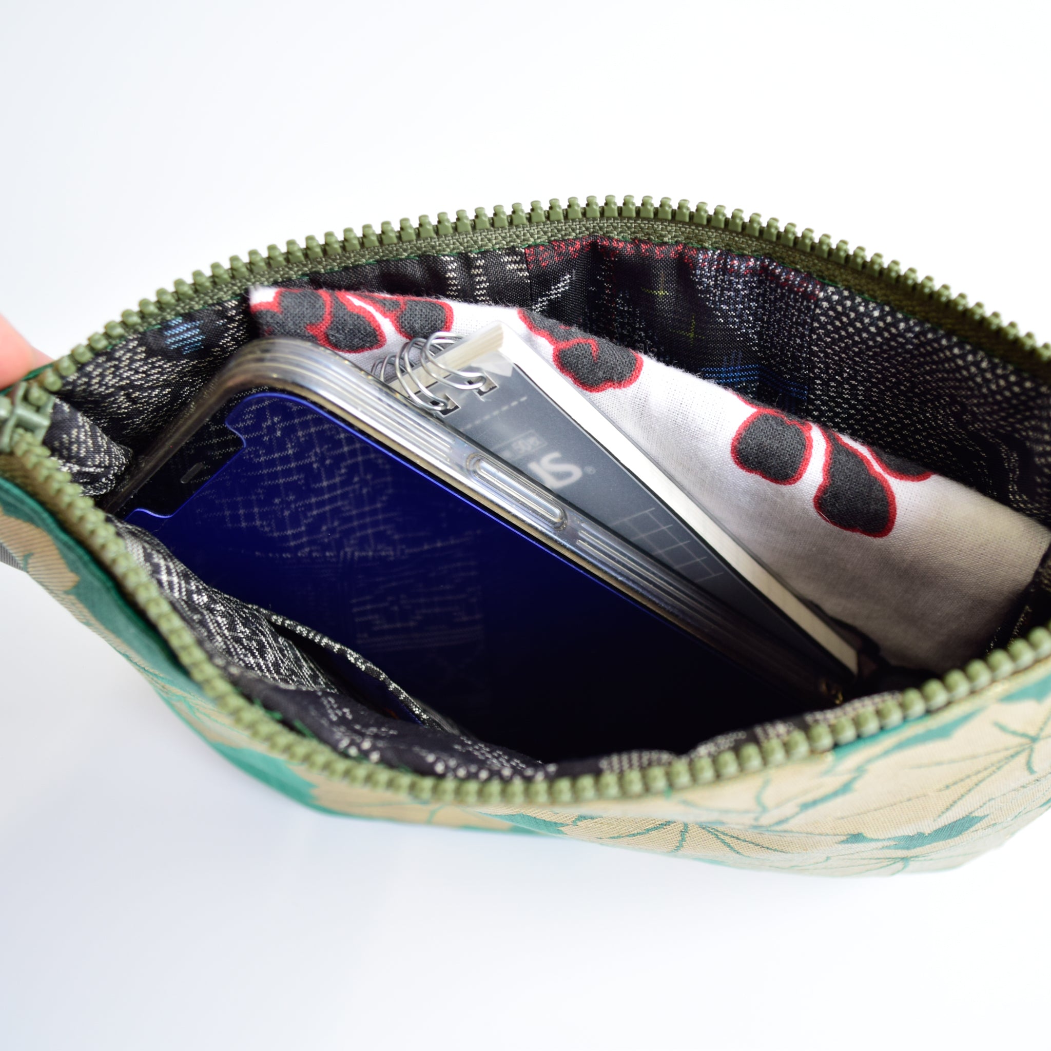 Pouch using kimono obi K228