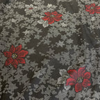 大島紬を使用した黒色のワンピース K200