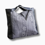 上質な着物リメイク　アップサイクルバッグ　レザーバッグ　K030