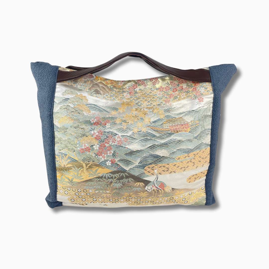 豪華な帯使用　アップサイクルバッグ　K033