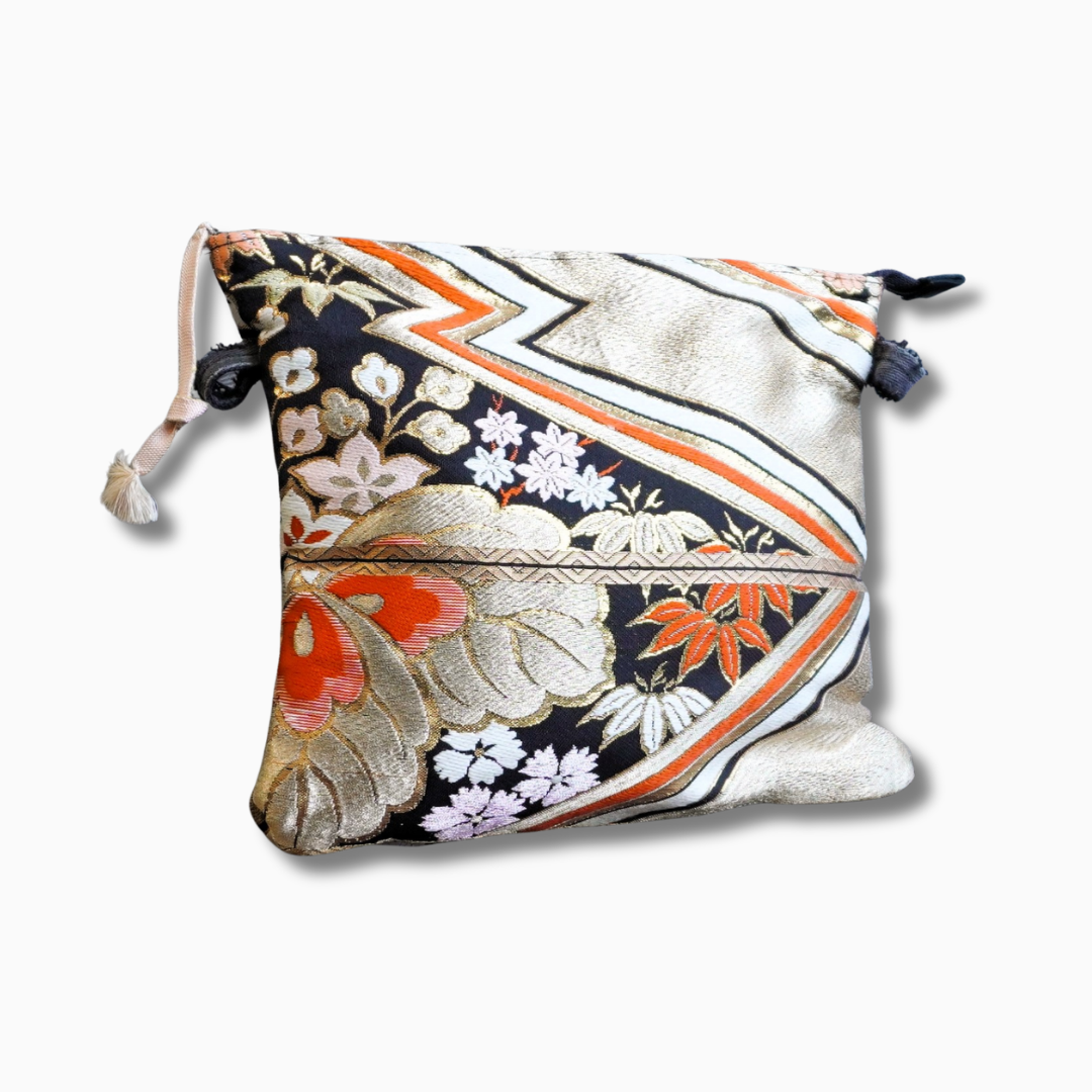 着物帯を使用したショルダーポーチ　K059