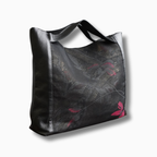 豪華な帯と紗の着物使用　レザートートバッグ　アップサイクルバッグ　K079