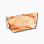 光沢のある赤橙色　クラッチバッグ　バッグインバッグ　K100